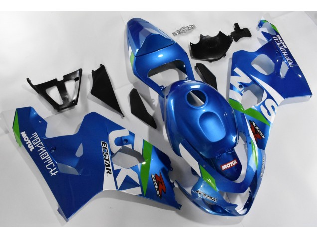 04-05 Blue White GSXR 600/750 Motorcycle Fairing 04-05 Blue White GSXR 600/750 Motorcycle Fairing
