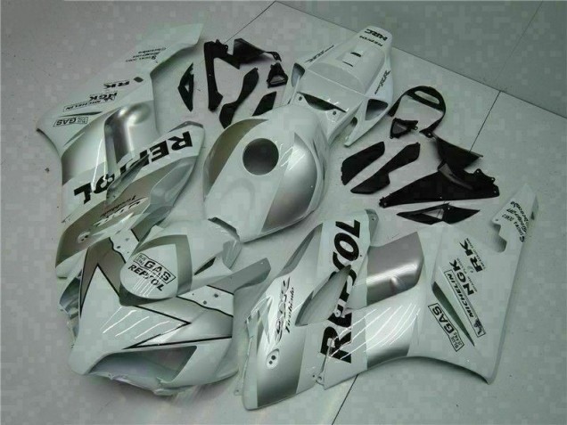 04-05 Silver White Repsol CBR1000RR Motorcycle Fairing 04-05 Silver White Repsol CBR1000RR Motorcycle Fairing