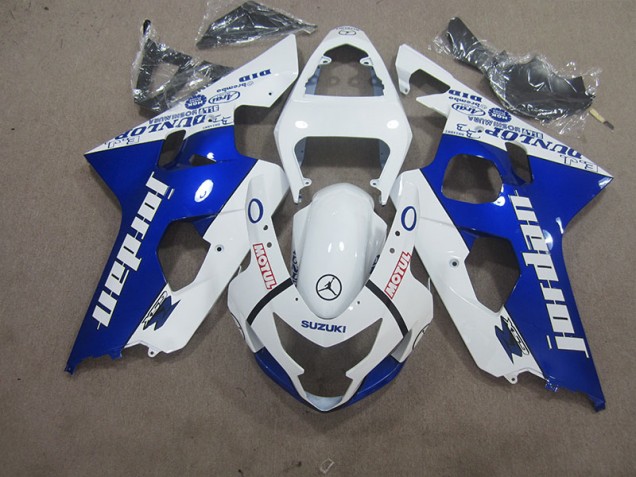 04-05 White Blue Motul GSXR 600 Motorcycle Fairings 04-05 White Blue Motul GSXR 600 Motorcycle Fairings