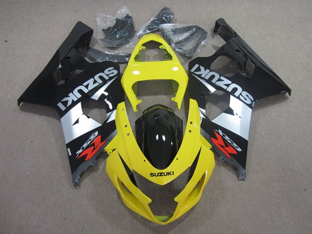 04-05 Yellow Black Silver GSXR 750 Motorcycle Fairings 04-05 Yellow Black Silver GSXR 750 Motorcycle Fairings
