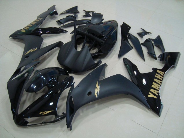04-06 Black Matte Gold YZF R1 Motorcycle Fairings 04-06 Black Matte Gold YZF R1 Motorcycle Fairings