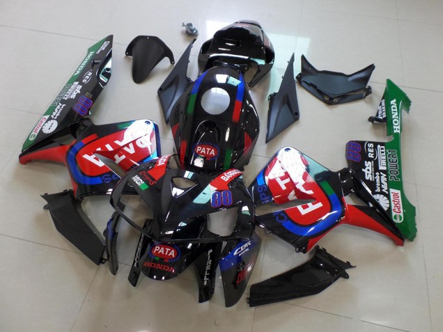 05-06 Black Red Pata CBR600RR Motorcycle Fairings 05-06 Black Red Pata CBR600RR Motorcycle Fairings