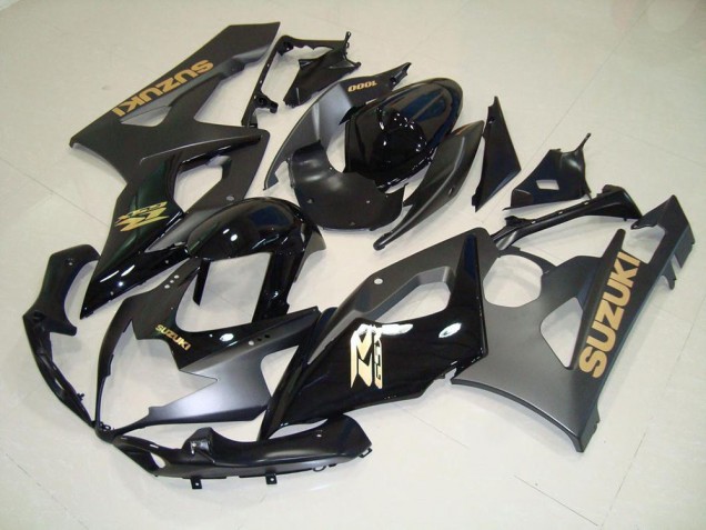 05-06 Black with Gold Decals GSXR 1000 Motorcycle Fairings 05-06 Black with Gold Decals GSXR 1000 Motorcycle Fairings