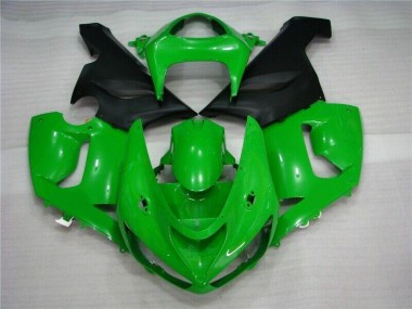 05-06 Green Matte Black ZX6R Motorcycle Fairings