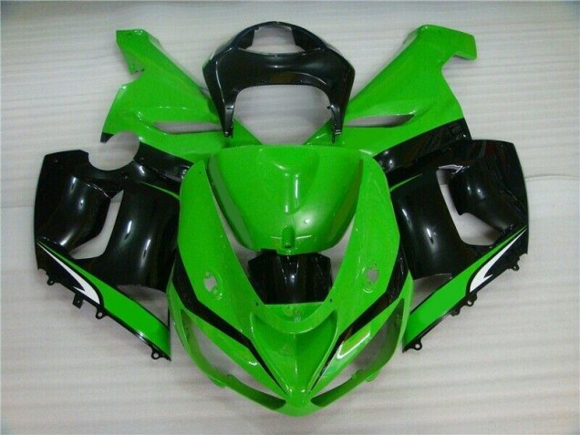 05-06 Green White Black ZX6R Motorcycle Fairings 05-06 Green White Black ZX6R Motorcycle Fairings