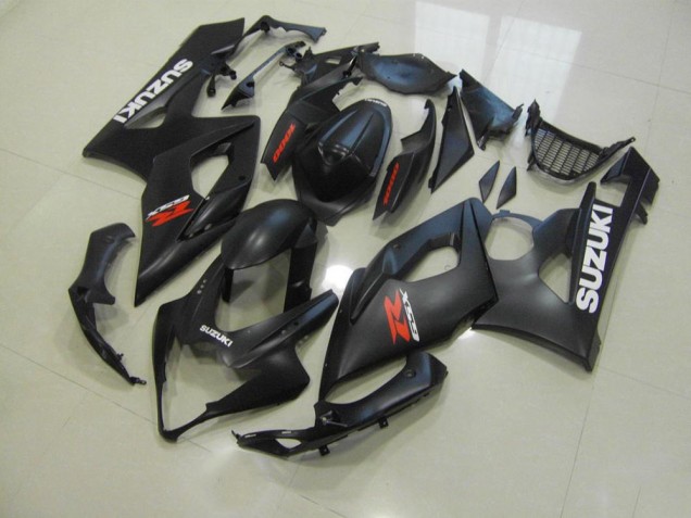 05-06 Matte Black with White Decals GSXR 1000 Motorcycle Fairings