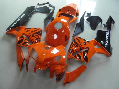 05-06 Orange Black Flame CBR600RR Motorcycle Fairings