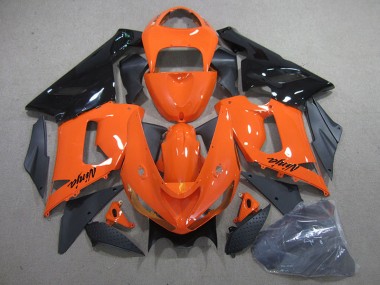 05-06 Orange Black Ninja ZX6R Motorcycle Fairing