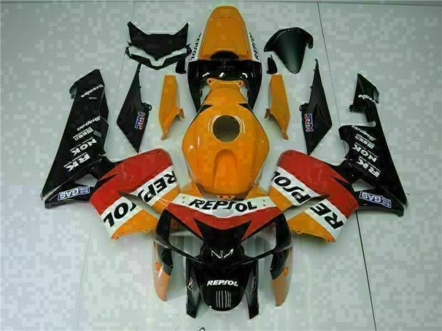 05-06 Orange Black Repsol CBR600RR Motorcycle Bodywork 05-06 Orange Black Repsol CBR600RR Motorcycle Bodywork