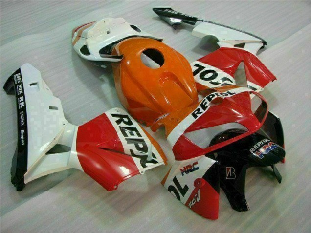 05-06 Orange Black Repsol CBR600RR Motorcycle Fairing 05-06 Orange Black Repsol CBR600RR Motorcycle Fairing