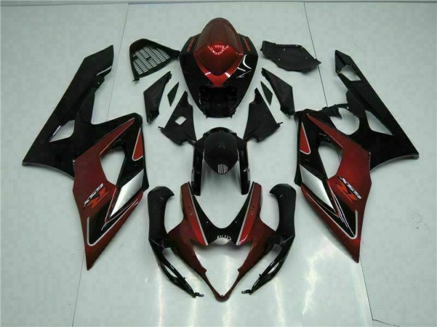 05-06 Red Black GSXR 1000 Motorcycle Fairing Kits & Plastic