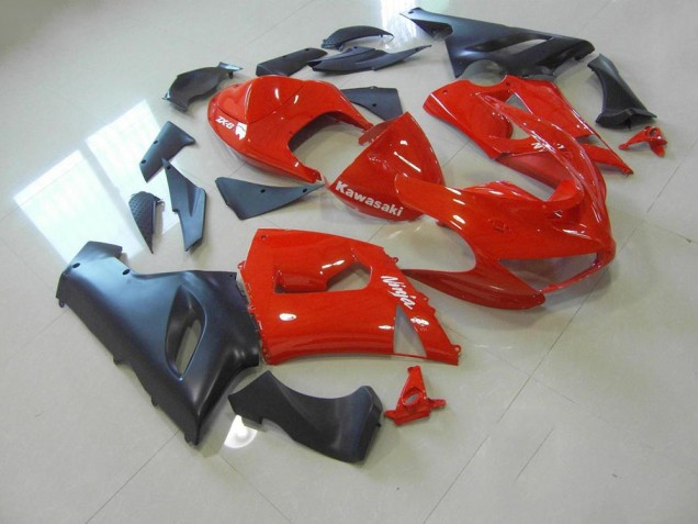 05-06 Red and Matte Black ZX6R Motorcycle Fairings 05-06 Red and Matte Black ZX6R Motorcycle Fairings