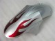 05-06 Silver Red Flames ZX6R Motorcycle Fairings 05-06 Silver Red Flames ZX6R Motorcycle Fairings