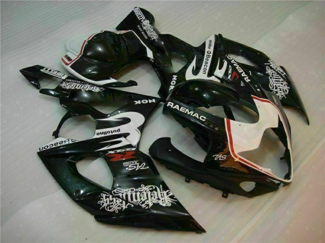 05-06 White Black GSXR 1000 Motorcycle Fairings