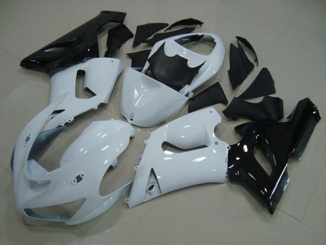 05-06 White Black ZX6R Motorcycle Fairings