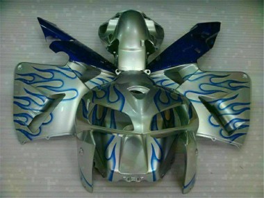 05-06 White Blue Flame CBR600RR Motorcycle Fairings
