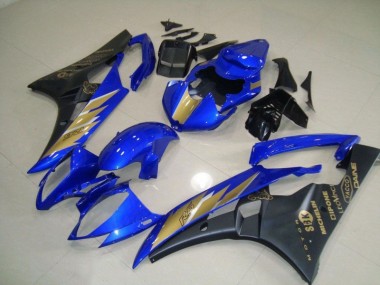 06-07 Black Blue with Gold Sticker YZF R6 Motorcycle Fairing