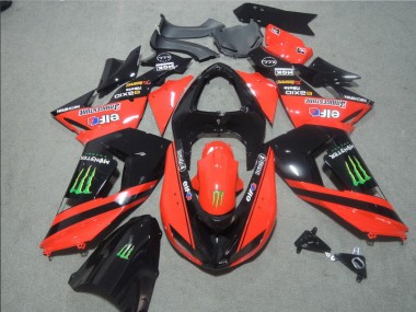 06-07 Black Red Touch4 Monster ZX10R Motorcycle Fairings