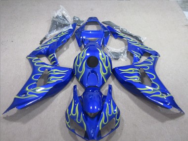 06-07 Blue Green Flame CBR1000RR Motorcycle Fairings