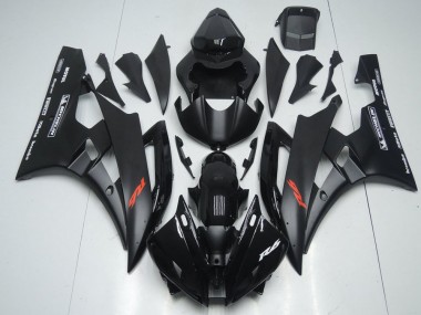 06-07 Matte Black and Glossy Black YZF R6 Motorcycle Fairings