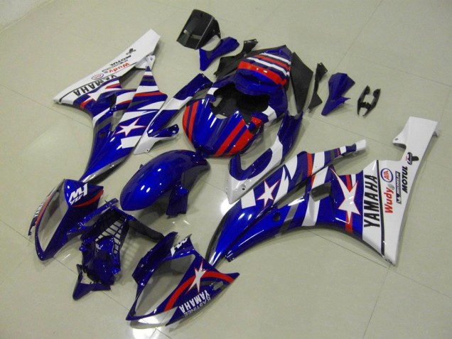 06-07 Red Blue Star YZF R6 Motorcycle Fairings