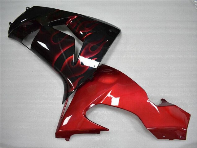 06-07 Red Flame ZX10R Motorcycle Fairings