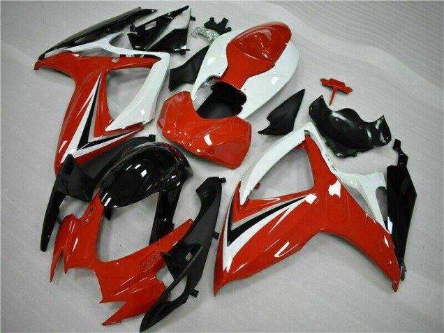 06-07 Red White GSXR 600/750 Motorcycle Fairing 06-07 Red White GSXR 600/750 Motorcycle Fairing