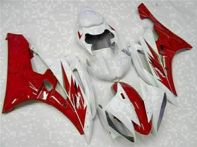 06-07 Red White YZF R6 Motorcycle Bodywork 06-07 Red White YZF R6 Motorcycle Bodywork