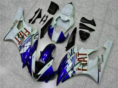 06-07 White Blue YZF R6 Motorcycle Fairings