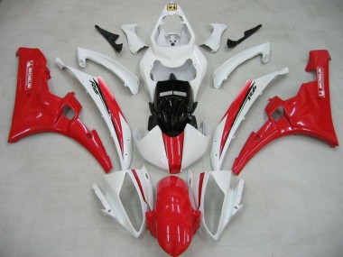 06-07 White Red Michelin YZF R6 Motorcycle Fairings
