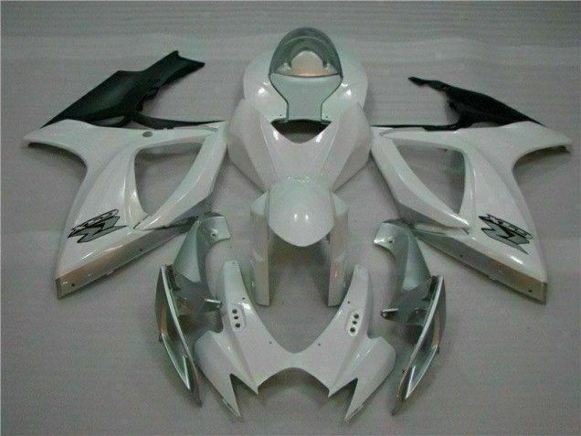 06-07 White Silver GSXR 600/750 Motorcycle Bodywork