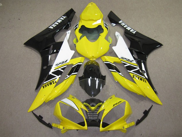 06-07 Yellow Black Decal YZF R6 Motorcycle Fairings 06-07 Yellow Black Decal YZF R6 Motorcycle Fairings