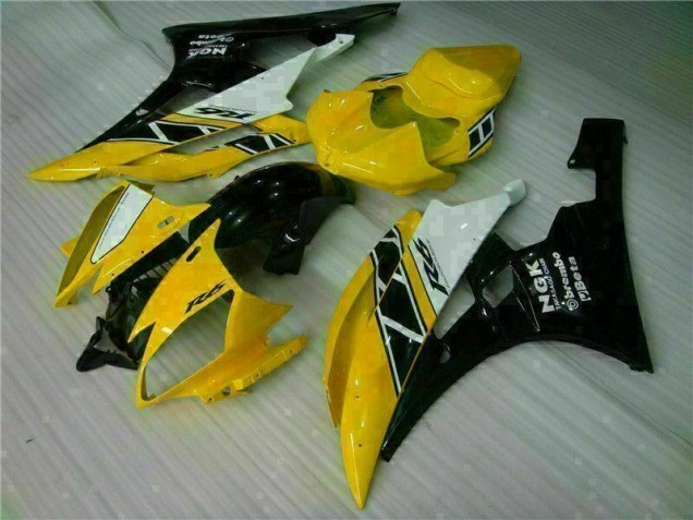 06-07 Yellow Black YZF R6 Motorcycle Fairing 06-07 Yellow Black YZF R6 Motorcycle Fairing