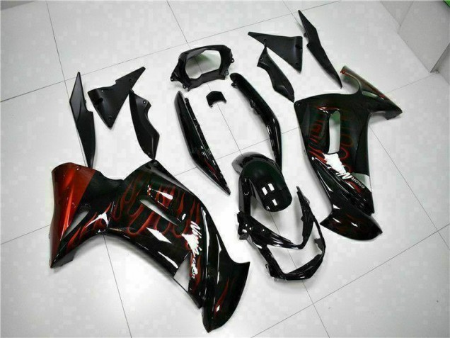 06-08 Red Flame EX650 Motorcycle Fairings
