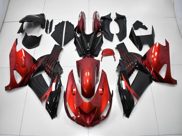 06-11 Red Black ZX14R ZZR1400 Motorcycle Fairings 06-11 Red Black ZX14R ZZR1400 Motorcycle Fairings