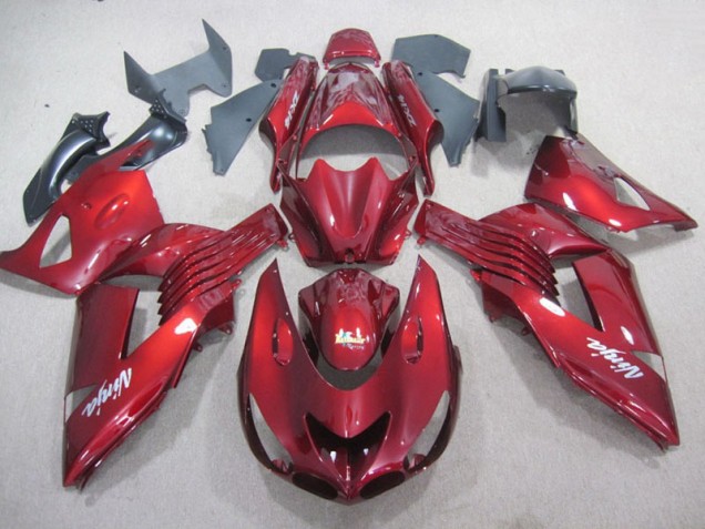 06-11 Red White Ninja Decal ZX14R ZZR1400 Motorcycle Fairings 06-11 Red White Ninja Decal ZX14R ZZR1400 Motorcycle Fairings