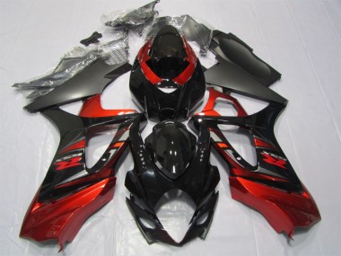 07-08 Black Red GSXR 1000 Motorcycle Fairings