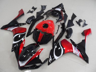 07-08 Black Red Glossy YZF R1 Motorcycle Fairings