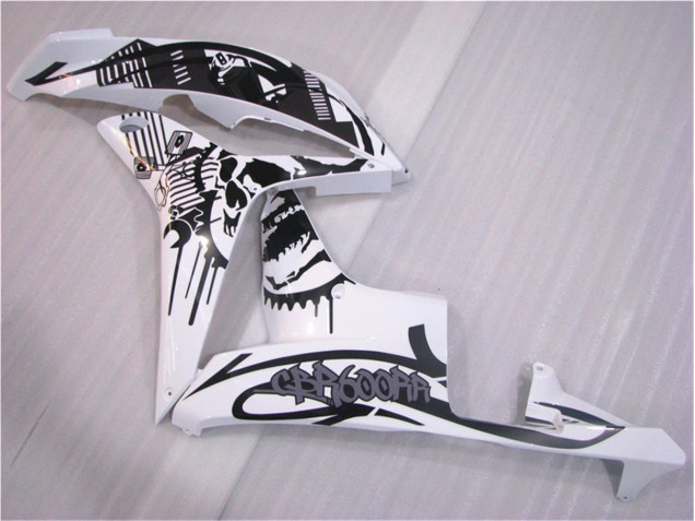 07-08 Black White CBR600RR Motorcycle Fairing 07-08 Black White CBR600RR Motorcycle Fairing