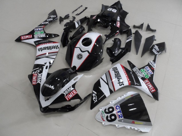 07-08 Black White Stickers Packs YZF R1 Motorcycle Fairings 07-08 Black White Stickers Packs YZF R1 Motorcycle Fairings