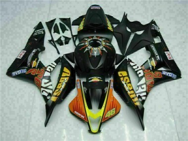 07-08 Black Yellow Repsol 46 CBR600RR Motorcycle Fairings