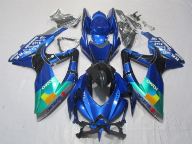 07-08 Blue Black Green Jomo GSXR 1000 Motorcycle Fairings