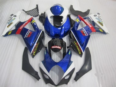 07-08 Blue Black Rockstar GSXR 1000 Motorcycle Fairings