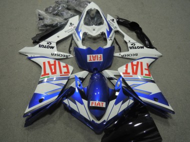 07-08 Blue White Red Fiat YZF R1 Motorcycle Fairings