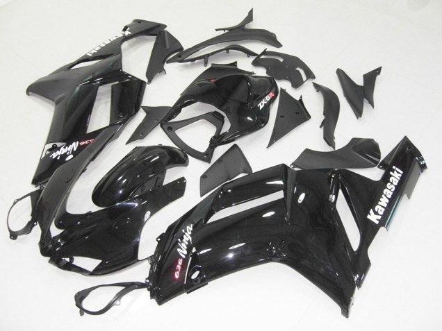 07-08 Glossy Black ZX6R Motorcycle Fairings 07-08 Glossy Black ZX6R Motorcycle Fairings