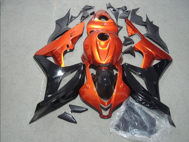07-08 Orange Black CBR600RR Motorcycle Fairings 07-08 Orange Black CBR600RR Motorcycle Fairings