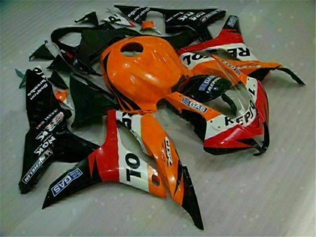 07-08 Orange Black Repsol CBR600RR Motorcycle Fairing 07-08 Orange Black Repsol CBR600RR Motorcycle Fairing