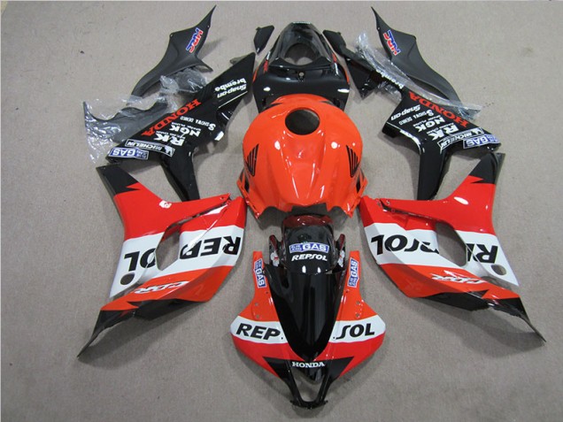07-08 Orange Black Repsol CBR600RR Motorcycle Fairings 07-08 Orange Black Repsol CBR600RR Motorcycle Fairings