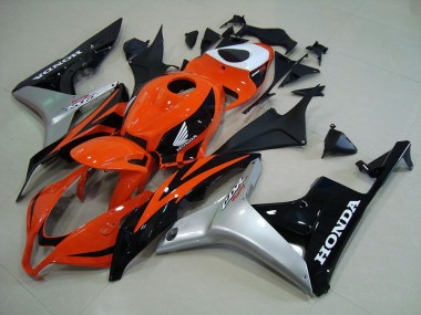 07-08 Orange Silver Black CBR600RR Motorcycle Fairings
