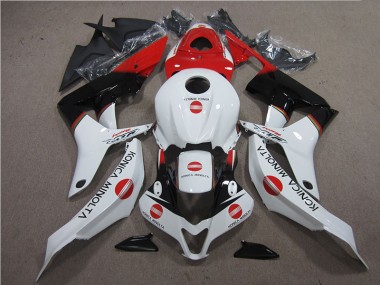 07-08 Red White Black Konica Minolta CBR600RR Motorcycle Fairings